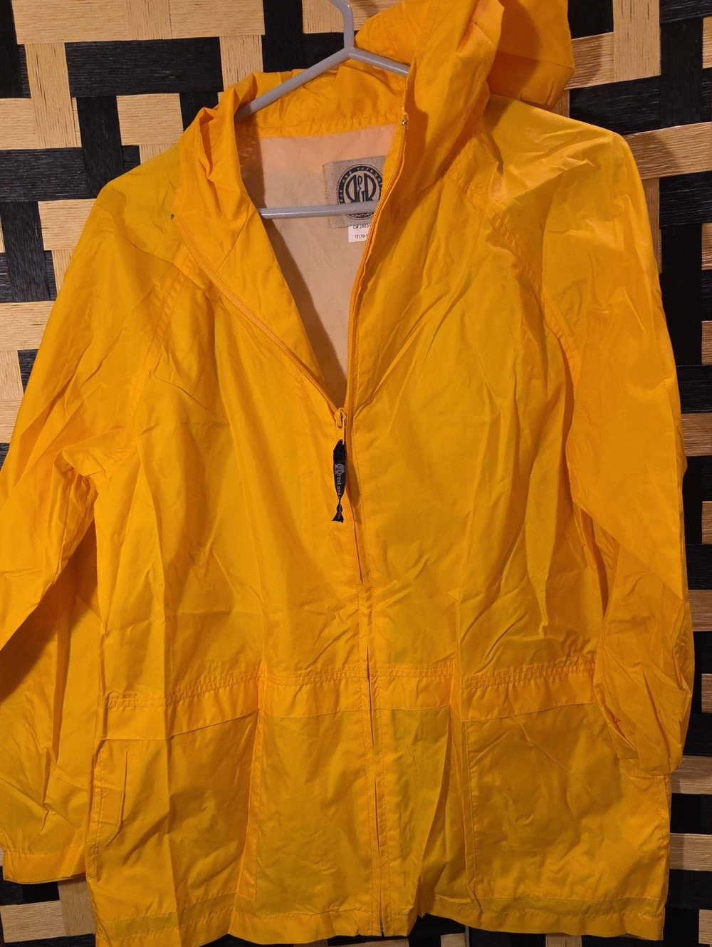 Yellow Hooded Utility Jacket for Women